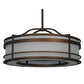 Meyda Lighting Sargent 57" 12-Light Tyler Bronze Pendant Light With White Statuario Idalight Shade Glass