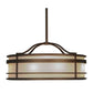 Meyda Lighting Sargent 57" 12-Light Tyler Bronze Pendant Light With White Statuario Idalight Shade Glass