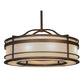 Meyda Lighting Sargent 57" 12-Light Tyler Bronze Pendant Light With White Statuario Idalight Shade Glass