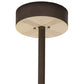 Meyda Lighting Sargent 58" 24-Light 2-Tier Tyler Bronze Chandelier With Beige Fleshtone Idalight Shade Glass and Fan