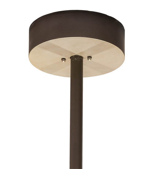 Meyda Lighting Sargent 58" 24-Light 2-Tier Tyler Bronze Chandelier With Beige Fleshtone Idalight Shade Glass and Fan