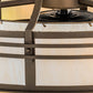 Meyda Lighting Sargent 58" 24-Light 2-Tier Tyler Bronze Chandelier With Beige Fleshtone Idalight Shade Glass and Fan