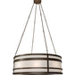 Meyda Lighting Sargent 72" 16-Light Tyler Bronze Pendant Light With White Statuario Idalight Shade Glass