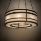 Meyda Lighting Sargent 72" 16-Light Tyler Bronze Pendant Light With White Statuario Idalight Shade Glass