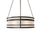 Meyda Lighting Sargent 72" 16-Light Tyler Bronze Pendant Light With White Statuario Idalight Shade Glass