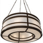 Meyda Lighting Sargent 72" 16-Light Tyler Bronze Pendant Light With White Statuario Idalight Shade Glass