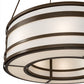 Meyda Lighting Sargent 72" 16-Light Tyler Bronze Pendant Light With White Statuario Idalight Shade Glass