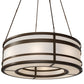 Meyda Lighting Sargent 72" 16-Light Tyler Bronze Pendant Light With White Statuario Idalight Shade Glass