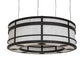 Meyda Lighting Sargent 72" 24-Light Old Wrought Iron Pendant Light With White Angelwing Idalight Shade
