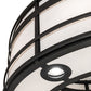 Meyda Lighting Sargent 72" 24-Light Old Wrought Iron Pendant Light With White Angelwing Idalight Shade
