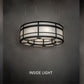 Meyda Lighting Sargent 72" 24-Light Old Wrought Iron Pendant Light With White Angelwing Idalight Shade