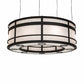 Meyda Lighting Sargent 72" 24-Light Old Wrought Iron Pendant Light With White Angelwing Idalight Shade