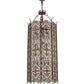 Meyda Lighting Saskia 31" 12-Light Gilded Tobacco Pendant Light With Rainstone Idalight Shade Glass