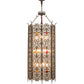 Meyda Lighting Saskia 31" 12-Light Gilded Tobacco Pendant Light With Rainstone Idalight Shade Glass