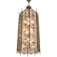 Meyda Lighting Saskia 31" 12-Light Gilded Tobacco Pendant Light With Rainstone Idalight Shade Glass