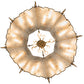 Meyda Lighting Saskia 31" 12-Light Gilded Tobacco Pendant Light With Rainstone Idalight Shade Glass