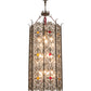 Meyda Lighting Saskia 31" 12-Light Gilded Tobacco Pendant Light With Rainstone Idalight Shade Glass