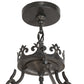 Meyda Lighting Saskia 48" 12-Light Hand Rubbed Iron Pendant Light With Clear Rainstone Idalight Shade Glass