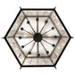 Meyda Lighting Saskia 48" 12-Light Hand Rubbed Iron Pendant Light With Clear Rainstone Idalight Shade Glass