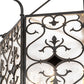 Meyda Lighting Saskia 48" 12-Light Hand Rubbed Iron Pendant Light With Clear Rainstone Idalight Shade Glass