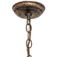 Meyda Lighting Saskia 8" Hand Rubbed Iron Mini Pendant Light With Rainstone Idalight Shade