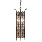 Meyda Lighting Saskia 8" Hand Rubbed Iron Mini Pendant Light With Rainstone Idalight Shade