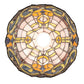 Meyda Lighting Saturday Morning 10" Mahogany Bronze Mini Pendant Light With Multi-Colored Stained Glass