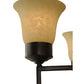 Meyda Lighting Savino 46" 12-Light 2-Tier Gilded Tobacco Chandelier With Beige Scavo Shade Glass