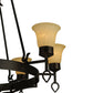 Meyda Lighting Savino 46" 12-Light 2-Tier Gilded Tobacco Chandelier With Beige Scavo Shade Glass