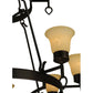 Meyda Lighting Savino 46" 12-Light 2-Tier Gilded Tobacco Chandelier With Beige Scavo Shade Glass