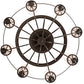 Meyda Lighting Saxony 189538 46" 8-Light Oil Rubbed Bronze Chandelier With White Statuario Idalight Shade Glass