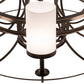 Meyda Lighting Saxony 189538 46" 8-Light Oil Rubbed Bronze Chandelier With White Statuario Idalight Shade Glass
