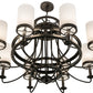Meyda Lighting Saxony 46" 8-Light Oil Rubbed Bronze Chandelier With White Statuario Idalight Shade Glass