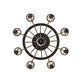Meyda Lighting Saxony 46" 8-Light Oil Rubbed Bronze Chandelier With White Statuario Idalight Shade Glass