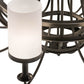 Meyda Lighting Saxony 46" 8-Light Oil Rubbed Bronze Chandelier With White Statuario Idalight Shade Glass