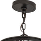 Meyda Lighting Saxony 46" 8-Light Oil Rubbed Bronze Chandelier With White Statuario Idalight Shade Glass