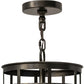 Meyda Lighting Saxony 60" 8-Light Exterior Oil Rubbed Bronze Chandelier With White Statuario Idalight Shade Glass