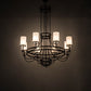 Meyda Lighting Saxony 60" 8-Light Exterior Oil Rubbed Bronze Chandelier With White Statuario Idalight Shade Glass