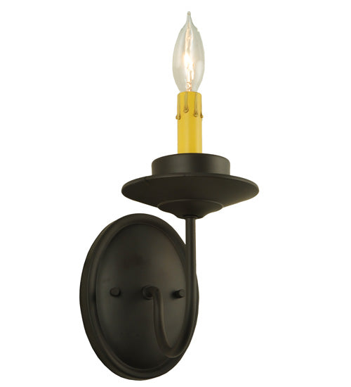 Meyda Lighting Saybrook 5" Oil Rubbed Bronze Wall Sconce With Faux Candlelight