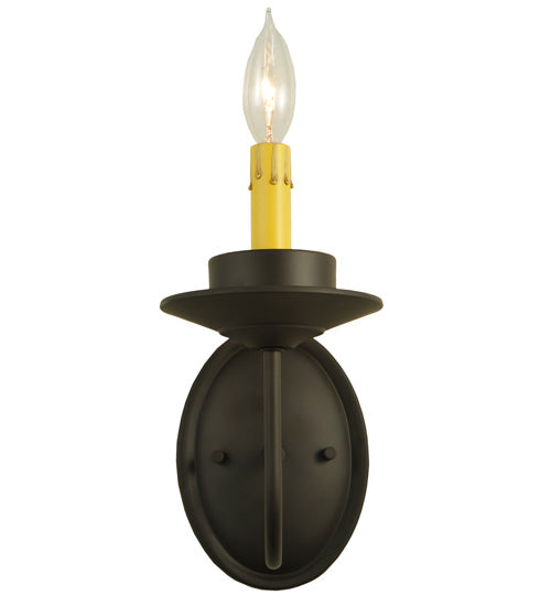 Meyda Lighting Saybrook 5" Oil Rubbed Bronze Wall Sconce With Faux Candlelight