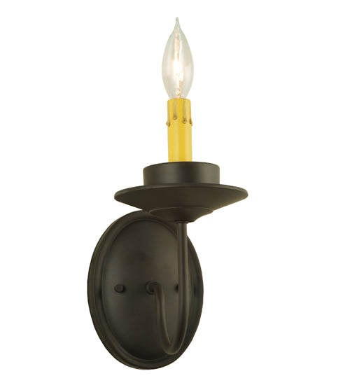 Meyda Lighting Saybrook 5" Oil Rubbed Bronze Wall Sconce With Faux Candlelight