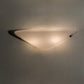 Meyda Lighting Scafo 20" 2-Light Textured Black Wall Sconce With White Statuario Idalight Shade Glass