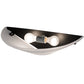 Meyda Lighting Scafo 20" 2-Light Textured Black Wall Sconce With White Statuario Idalight Shade Glass