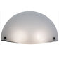 Meyda Lighting Scafo 20" 2-Light Textured Black Wall Sconce With White Statuario Idalight Shade Glass