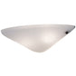 Meyda Lighting Scafo 20" 2-Light Textured Black Wall Sconce With White Statuario Idalight Shade Glass