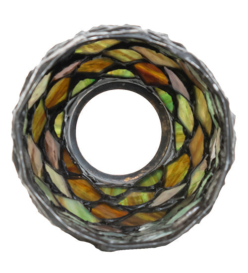 Meyda Lighting Scallop 4" Multi-Colored Stained Shade Glass