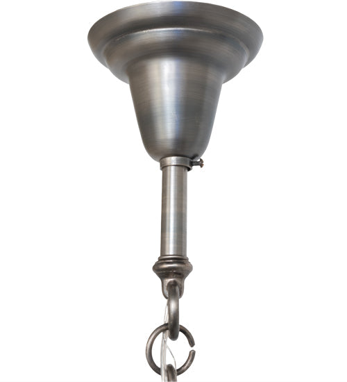 Meyda Lighting Schoolhouse 12" Antique Brass Revival Pendant Light With White Shade Glass
