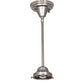 Meyda Lighting Schoolhouse 12" Brushed Nickel Mini Pendant Light With White Opal Traditional Globe Shade Glass