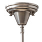 Meyda Lighting Schoolhouse 12" Brushed Nickel Mini Pendant Light With White Opal Traditional Globe Shade Glass