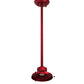 Meyda Lighting Schoolhouse 16" Candy Red Pendant Light With White Opal Shade Glass